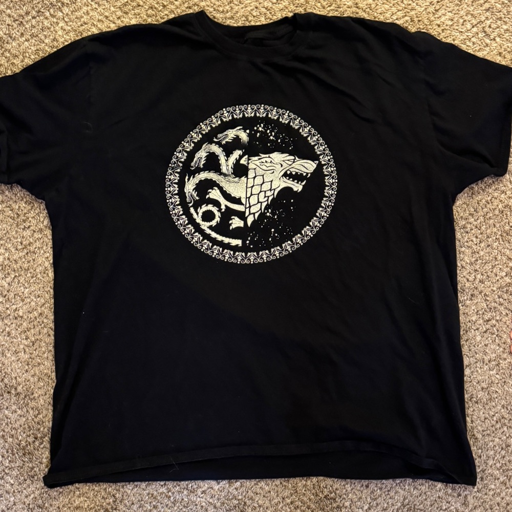Black Graphic Game of Thones T-Shirt